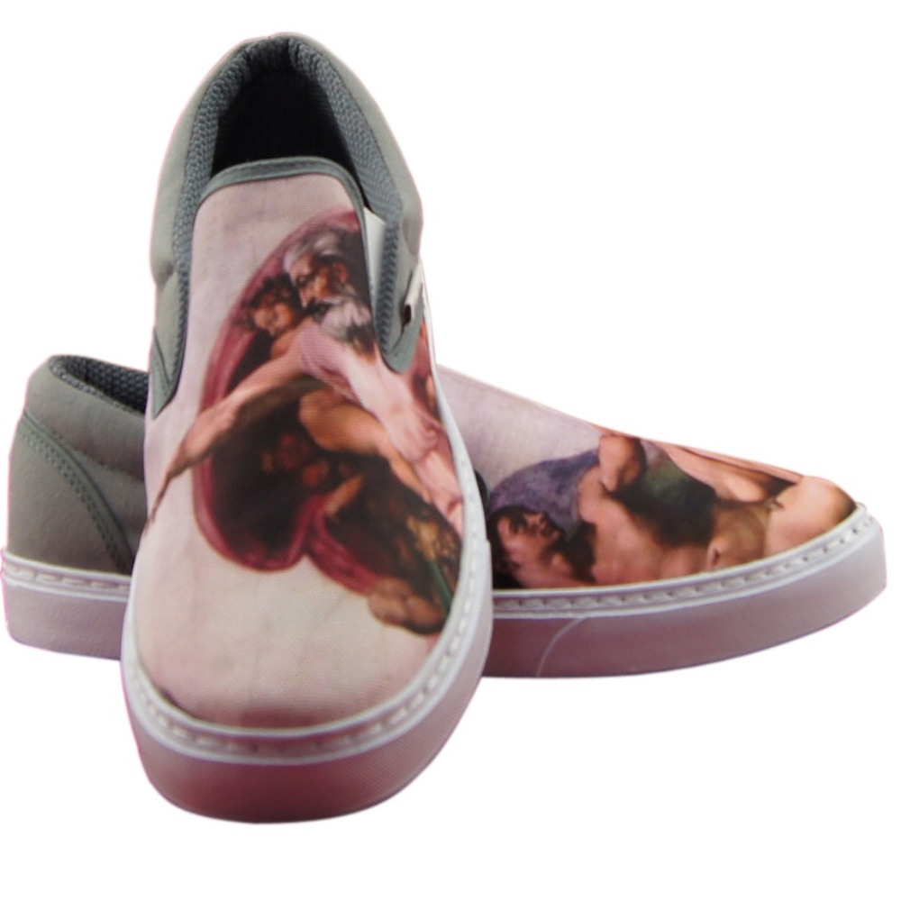 MEN'S PRINTED CANVAS SNEAKERS MICHELANGELO